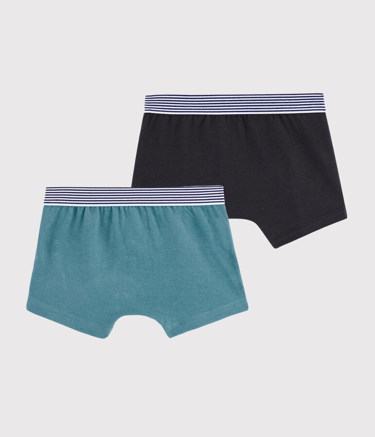 Boys' Plain Boxer Shorts - 2-Piece Set multicolor