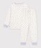 Children's velour pyjamas with hearts white/multicolor