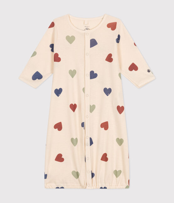 Babies' Cotton Jumpsuit/Sleeping Bag AVALANCHE white/MULTICO