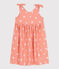 Children's sleeveless printed cotton dress ABRICOT orange/MARSHMALLOW