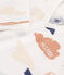 Babies' Printed Footless Cotton Sleepsuit MARSHMALLOW /CHALOUPE