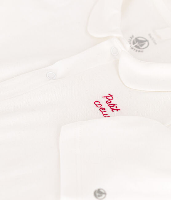 Small Heart Patterned Cotton Pyjamas MARSHMALLOW white