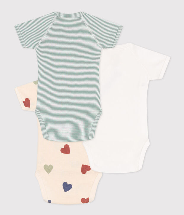 Babies' Wrapover Short-Sleeved Bodysuits - 3-Pack multicolor