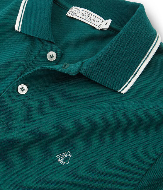 Men's short-sleeved polo shirt PINEDE green