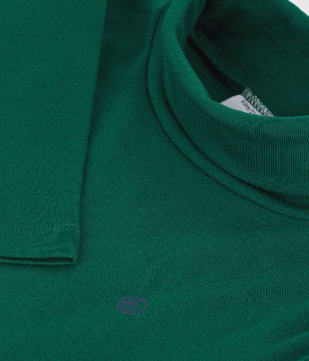 Children's plain cotton rollneck top TREE
