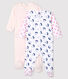 Baby Girls' Ribbed Sleepsuit - 2-Pack