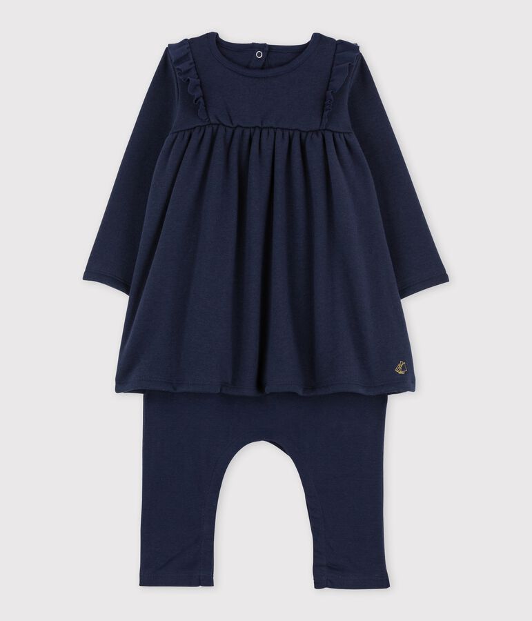Baby Girls' Velour Knit Dress/Leggings blue
