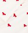 Children's long-sleeved cotton blouse printed with bows Ecru/red