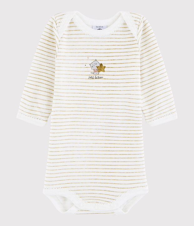 Baby Girls' Long-Sleeved Bodysuit white/yellow