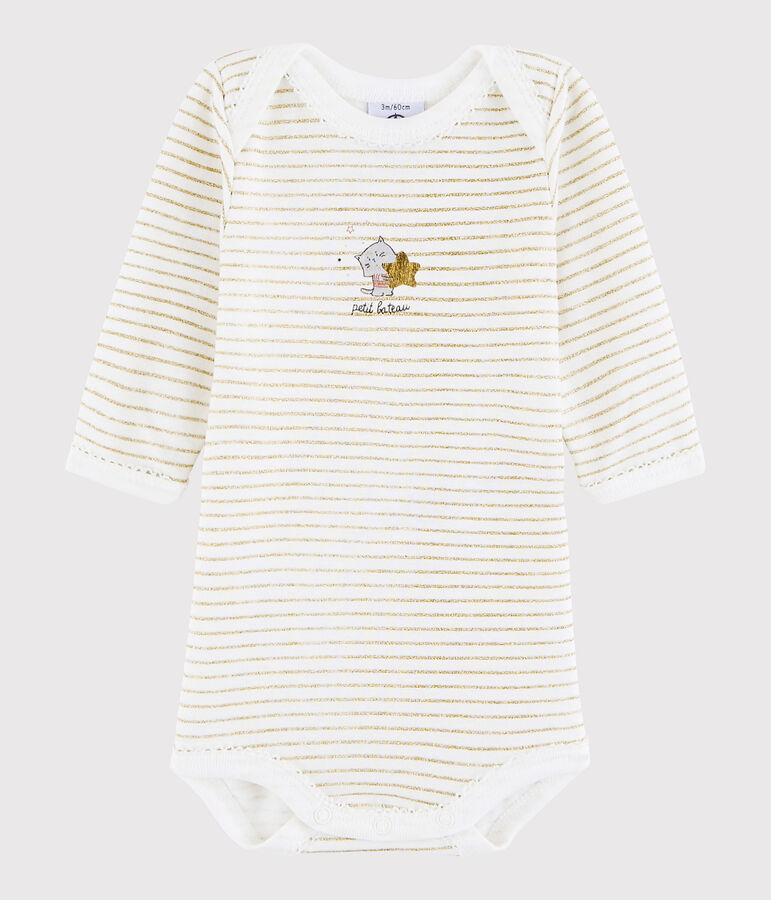 Baby Girls' Long-Sleeved Bodysuit white/yellow
