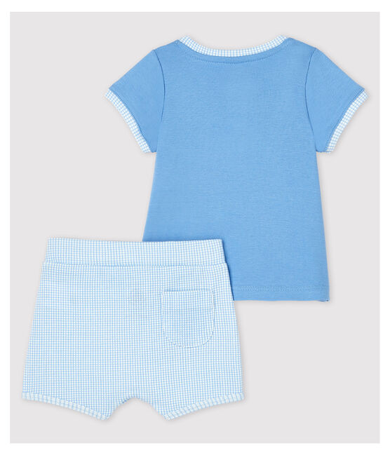 Babies' Blue Organic Cotton Clothing - 2-Pack EDNA blue/MULTICO ecru
