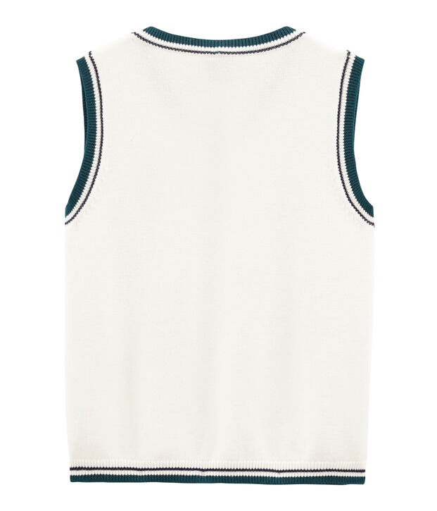 Boys' Sleeveless jumper white/multicolor