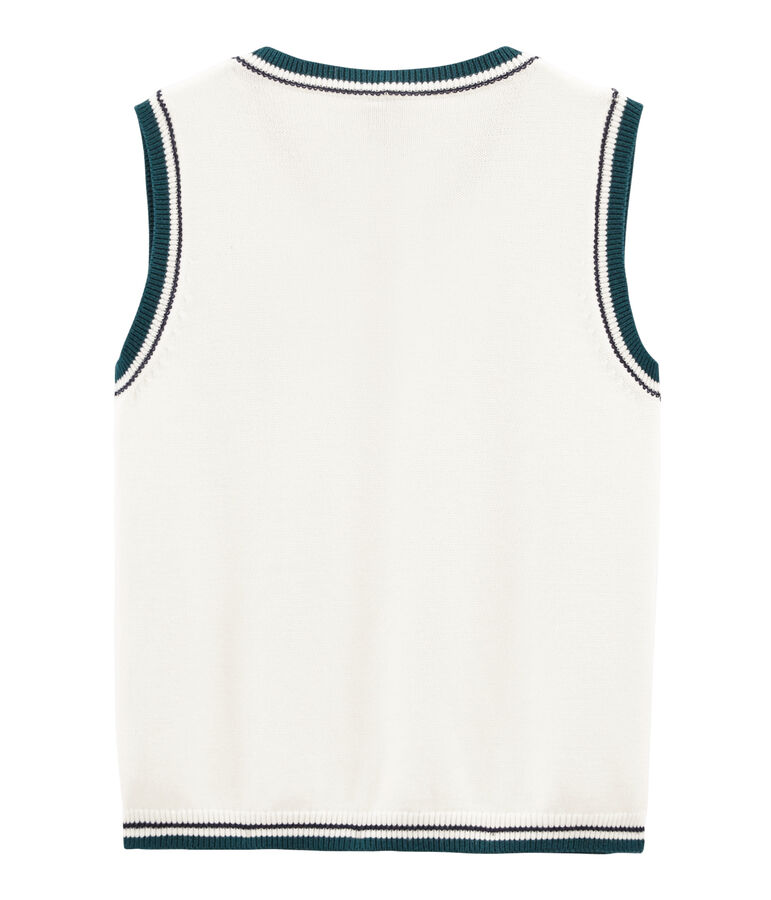 Boys' Sleeveless jumper MARSHMALLOW white/MULTICO white