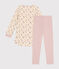 Children's floral print brushed fleece nightdress SALINE pink/MULTICO white