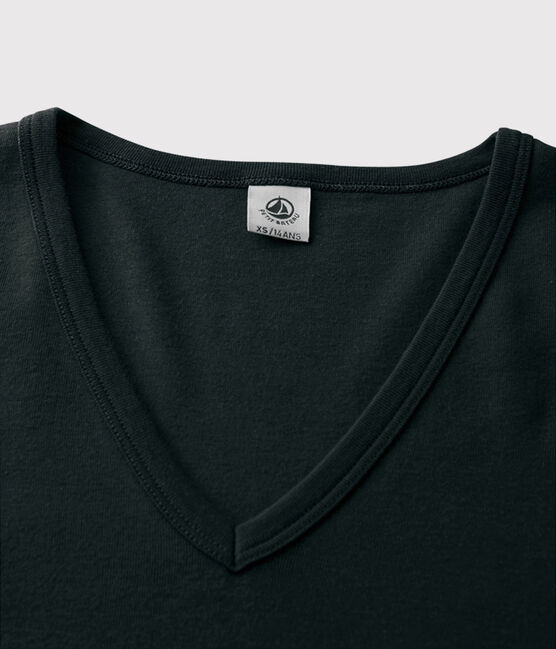 Women's Iconic V-Neck Cotton T-Shirt NOIR black
