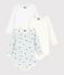 Pack of long-sleeved fox print cotton bodies for babies multicolor