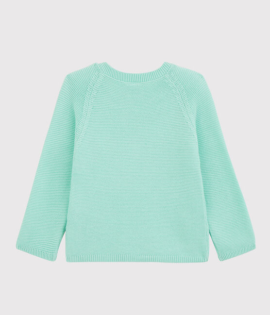 Babies' Blue Organic Cotton Knit Cardigan VERGLAS blue