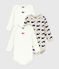 Babies' Long-Sleeved Cotton Whale Themed Bodysuits - 3-Pack variante 1