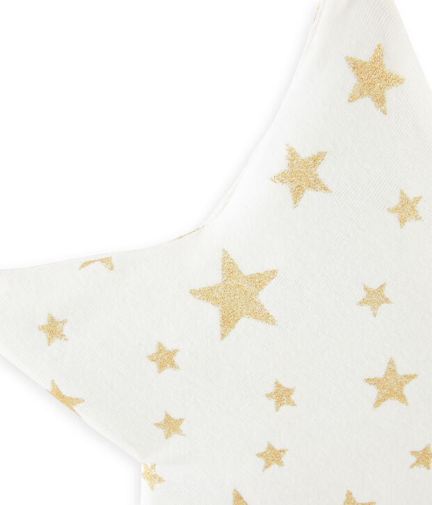 Rib Knit Baby Cushion white/yellow