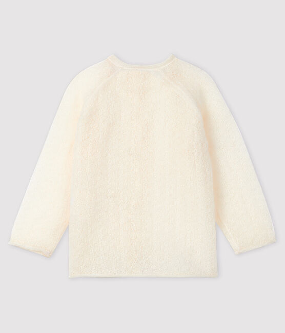 Baby girl's knitted cardigan MARSHMALLOW white