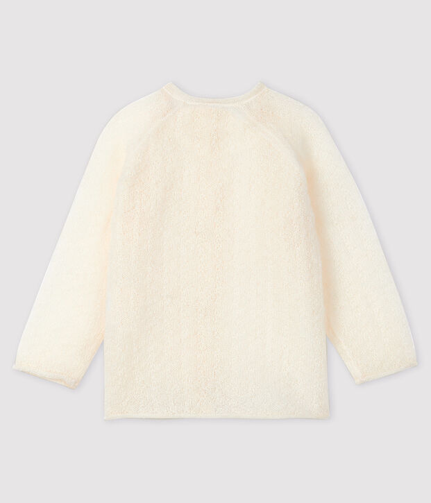 Baby girl's knitted cardigan white