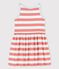 Girls' Sleeveless Stripy Cotton Dress PAPAYE pink/MARSHMALLOW