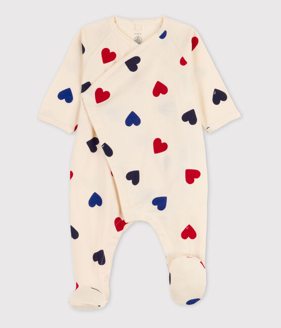 Babies' Heart Pattern Cotton Pyjamas AVALANCHE white/MULTICO