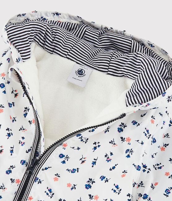 Babies' Warm Polyester Windcheater MARSHMALLOW white/MULTICO white