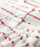 Baby Girls' Short-Sleeved Woven Pattern Organic Cotton Dress with Bloomers MARSHMALLOW white/TERKUIT red