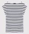 Women's striped linen T-shirt LAIT white/SMOKING blue