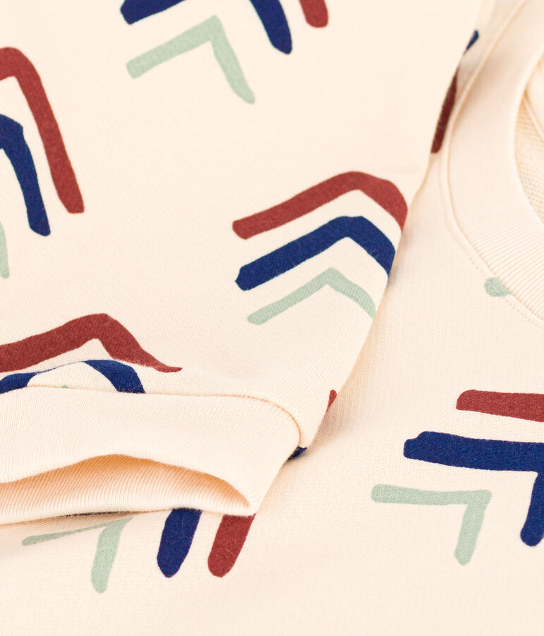 Women's Fleece Sweatshirt Ecru/multicolor