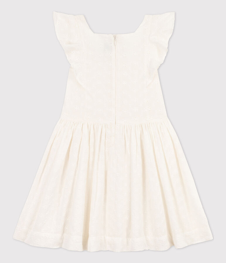 Girls' Eyelet Embroidery Dress white