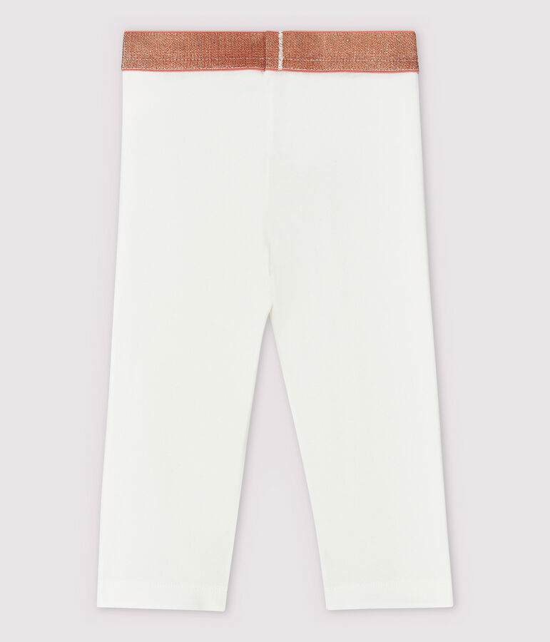 Girls' Jersey Cropped Lycra Leggings white