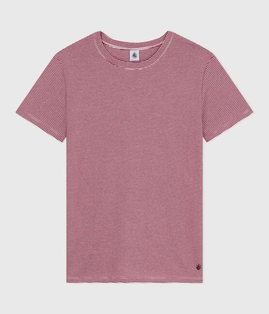 Women's Iconic short-sleeved cotton T-shirt AMARANTE red/MARSHMALLOW