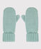 Unisex Fleece-Lined Knitted Mittens PAUL green