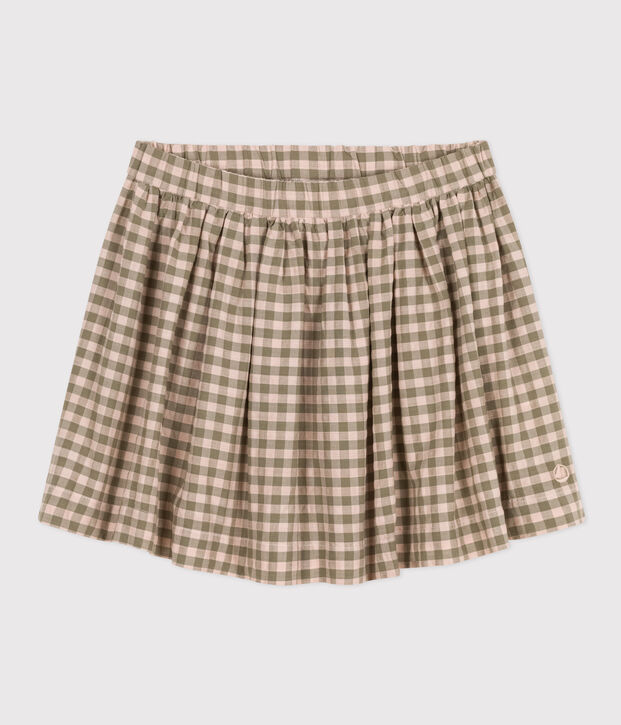 Girls' Cotton Print Skirt green/pink