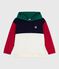 Children's colourblock cotton hoodie SOIR blue/MULTICO