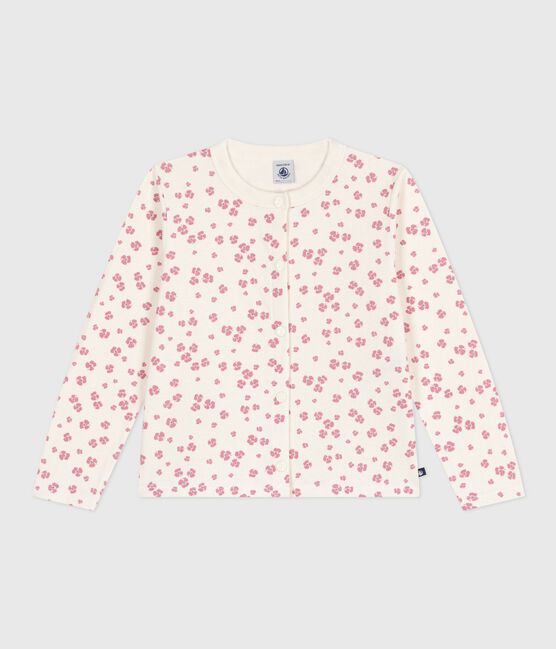 Children's printed cotton cardigan MILK /MULTICO
