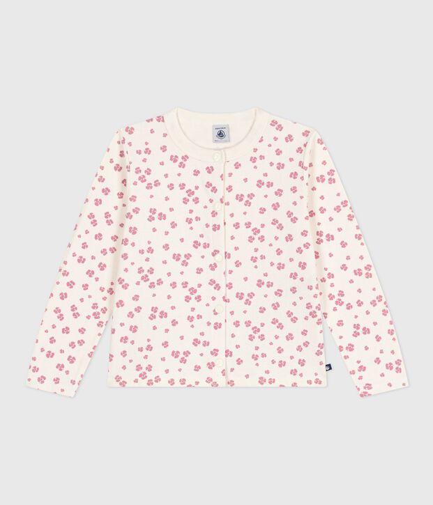 Children's printed cotton cardigan Ecru/multicolor
