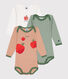 Babies' long-sleeved bodysuits - 3-pack
