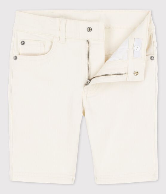 Boys' Denim Bermuda Shorts AVALANCHE Ecru