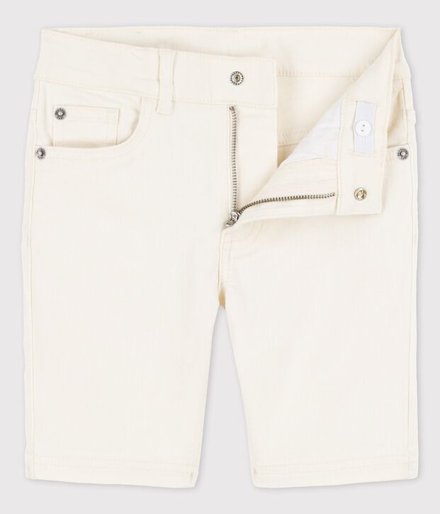 Boys' Denim Bermuda Shorts Ecru