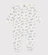 Babies' velour pyjama suit with a zebra print