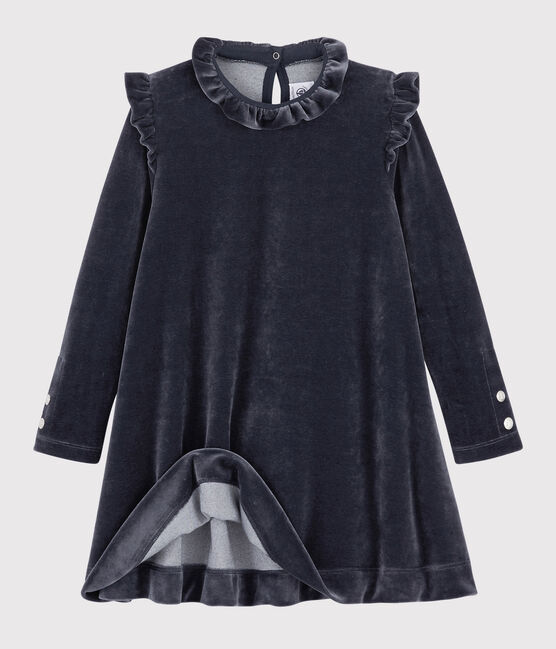 Girl's Long-sleeved Dress SMOKING blue