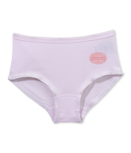Girl's milleraies shorty VIENNE pink/ECUME white