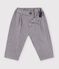 Babies' plain flannel trousers grey