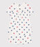 Children's short heart print cotton pyjamas MARSHMALLOW white/MULTICO white