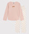 Girls' Cotton Pyjamas SALINE pink/MULTICO white