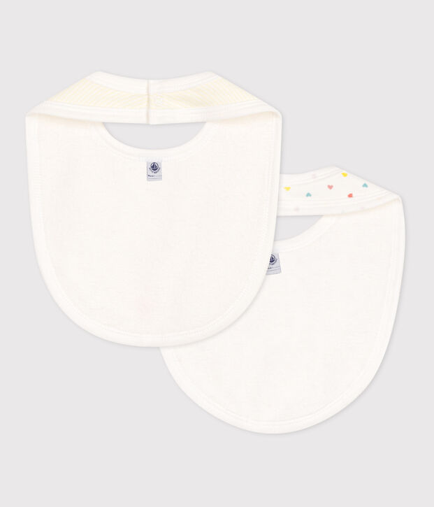 Printed cotton baby bibs - 2-Pack multicolor