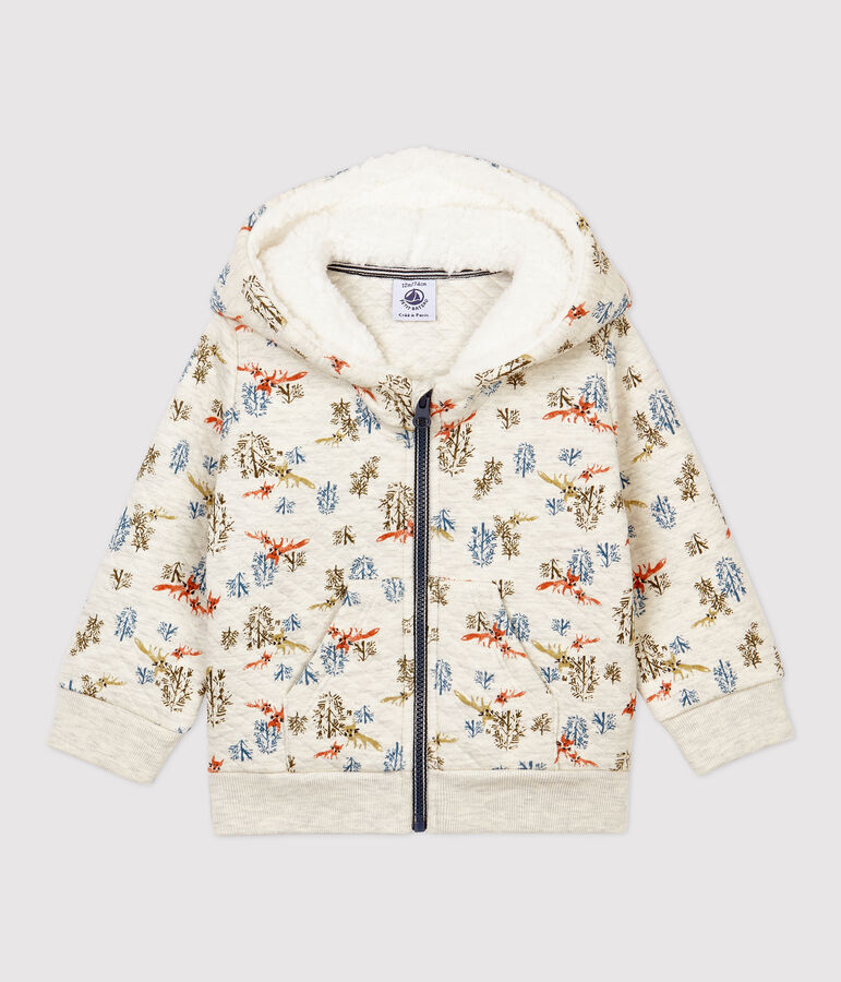 Babies' Quilted Cardigan beige/multicolor